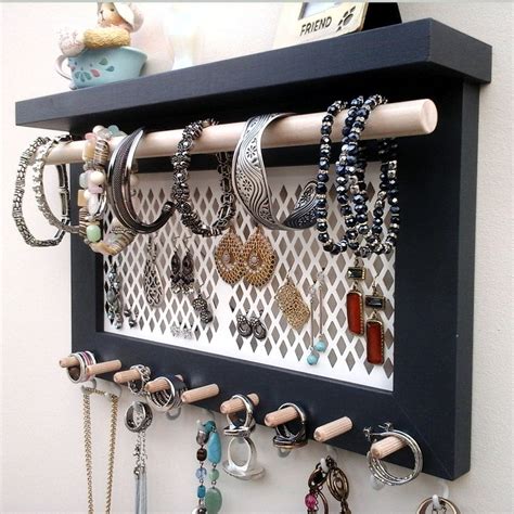 Jewelry Organizer Wall Mounted Stud Post And Hook Earring Etsy