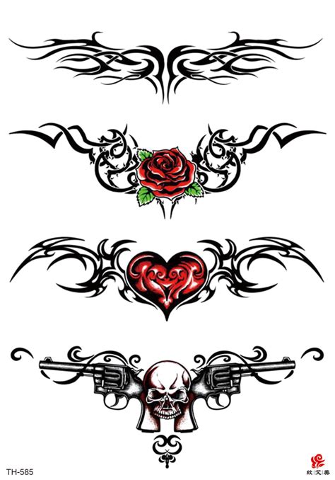 Rose Heart Skull Tramp Stamp Large 825 Temporary Arm Tattoo Walmart Canada
