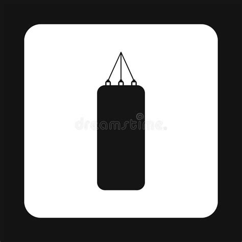 Punching Bag For Boxing Icon White Stock Vector Illustration Of