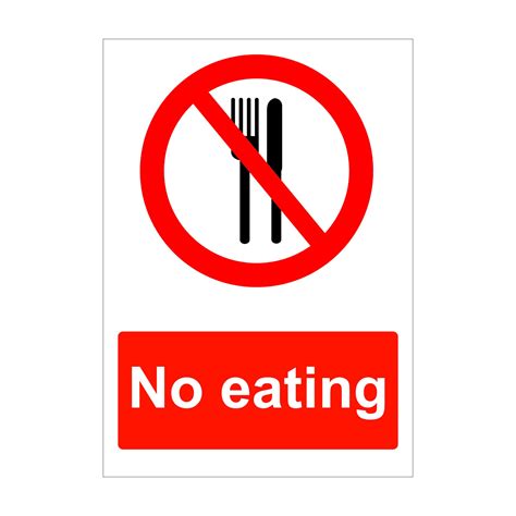No Eating Sign Gj Plastics Health And Safety Signage