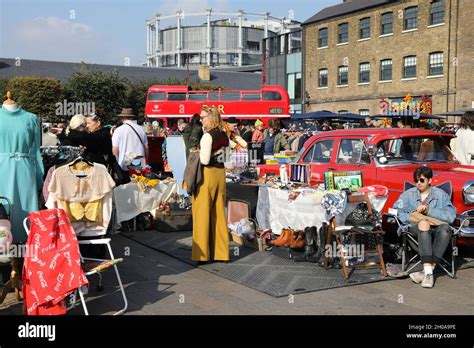 The colourful and fun Vintage Classic Car Boot sale at Granary Square