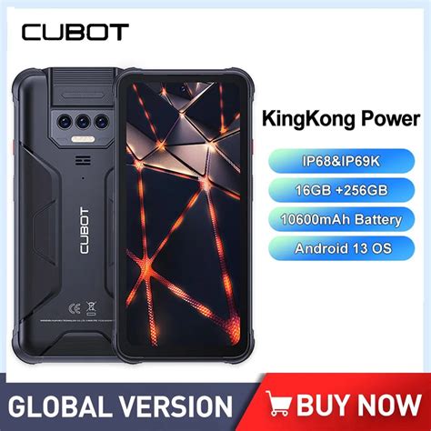 Cubot Kingkong Power Rugged Waterproof Smartphones 8gb256gb 65inch