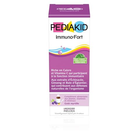 Pediakid Immuno Fort Sirop Goût Myrtille 125 Ml Pharmacie