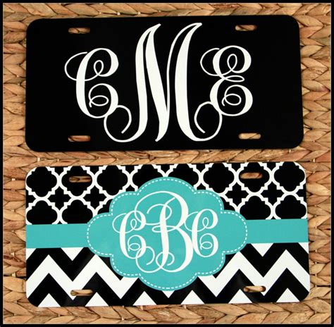Custom Car Tags Amazon Personalized Car Tag Personalized License Plate Monogram 4 6 Out
