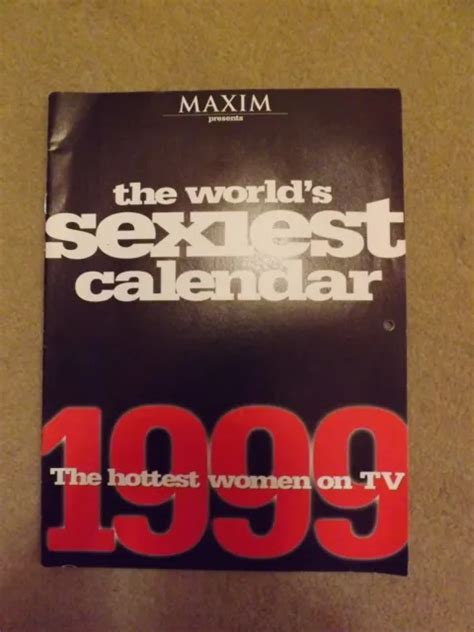 The World S Sexiest Calendar 1999 Hottest Women On Tv Maxim Magazine Eur 7 51 Picclick Fr