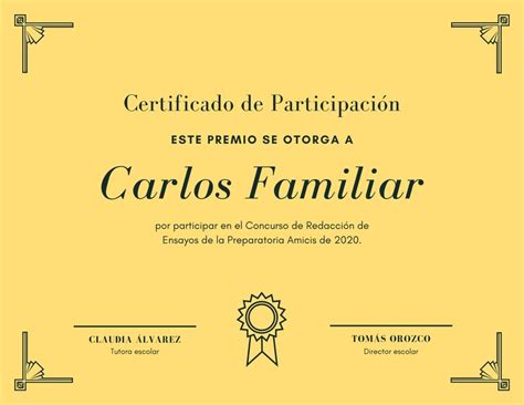 Modelo De Certificados De Participacion Certificado De Plantilla De