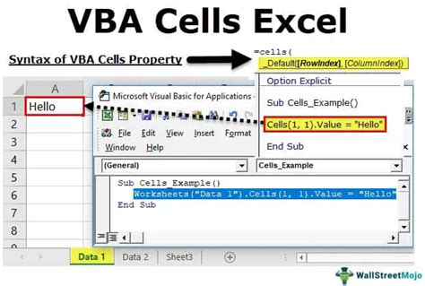 VBA Cells Excel How To Use Cell Reference Property With Range Object