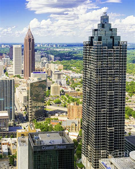 Downtown Atlanta Ga Aerial View Photograph By The Photourist Pixels