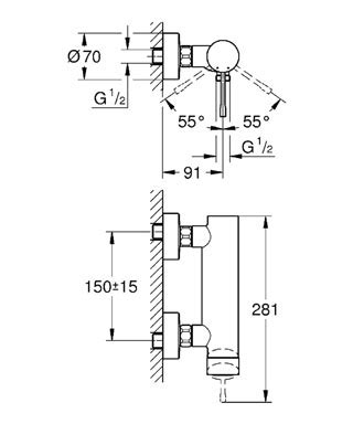 Grohe Essence New Douchekraan Chroom Sanidirect