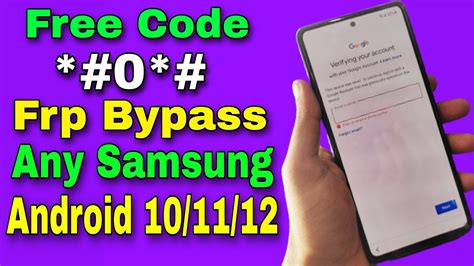 Free All Samsung Frp Bypass Unlock Google Account Lock Android 10 11