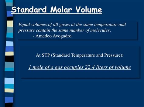 Ppt Ii Molar Volume Aka Molarity Powerpoint Presentation Free