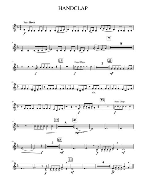 Recruits Handclap French Horn Sheet Music For French Horn Solo