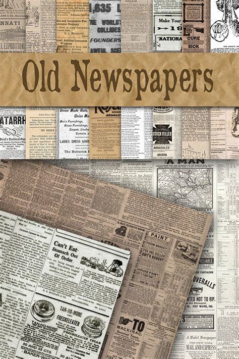 Old Newspapers Digital Paper Textures 37503 Backgrounds Design