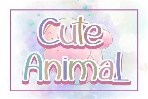 Cute Animal Font Font Canyon