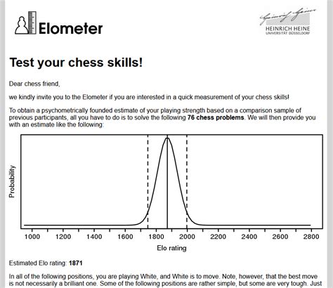 Elo Meter The Test That Calculates Your Elo Chessbase
