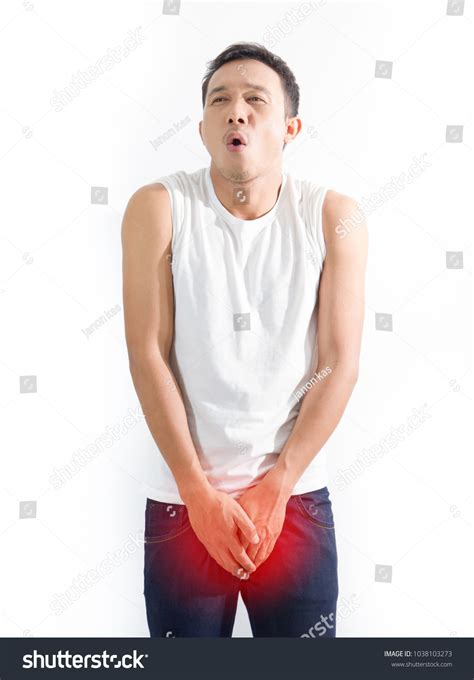 Young Man Hands Holding His Crotch Stock Photo 1038103273 Shutterstock