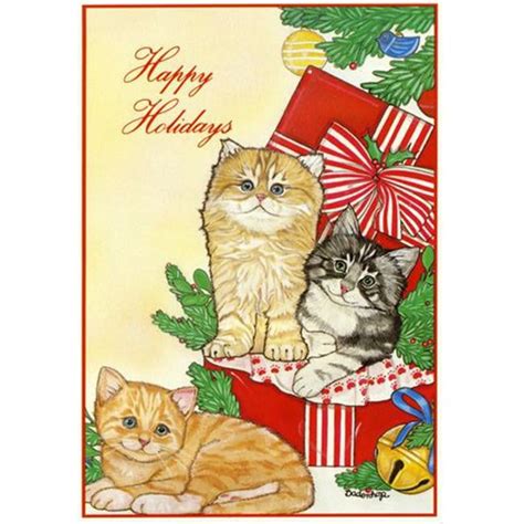 Pipsqueak Productions C495 Cat Holiday Boxed Cards
