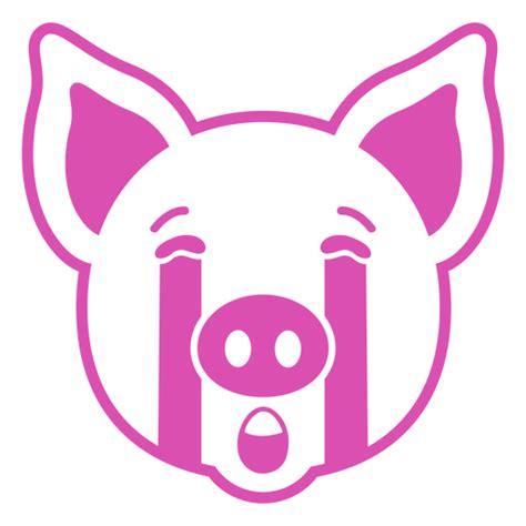 Pig Sad Head Muzzle Stroke PNG SVG Design For T Shirts