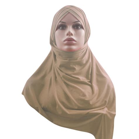 Muslim Women Hijab Amira Head Wrap Shawl Pull Middle East Scarf