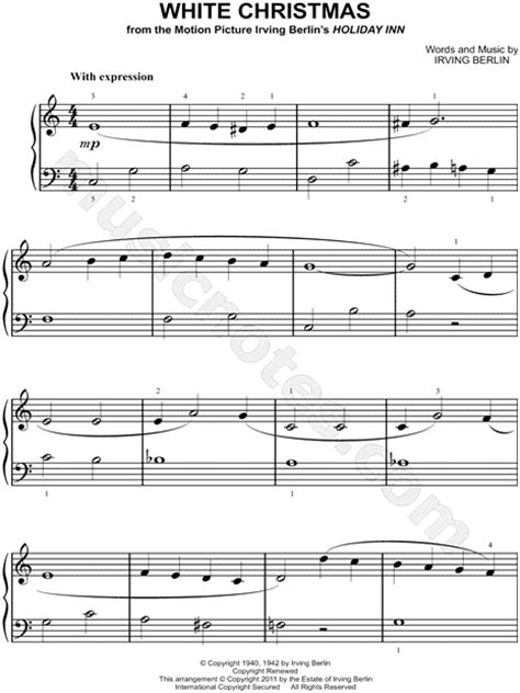 All it takes is a bit of practice and hard work. "White Christmas" from 'Holiday Inn' Sheet Music (Easy ...