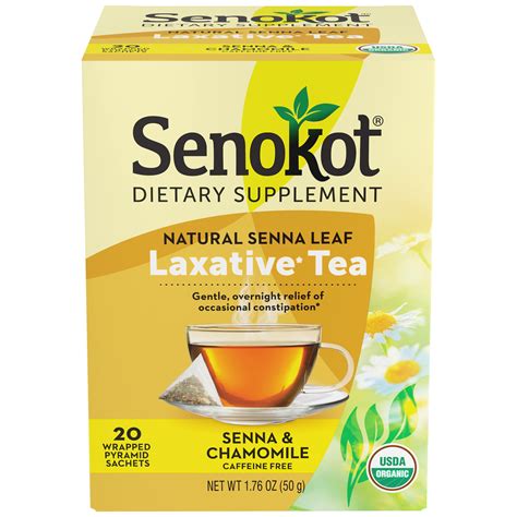 Senokot® Natural Senna Leaf Laxative Tea Bags Caffeine Free Chamomile 20 Ct