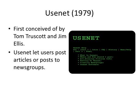 Usenet 1979 First Conceived Of