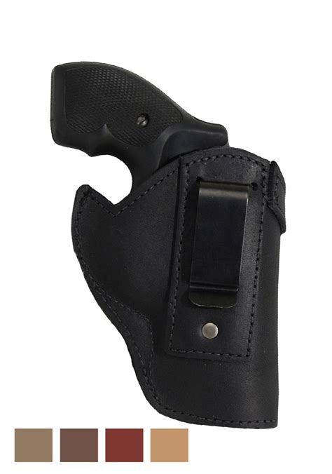 Black Leather Inside The Waistband Holster For 2 Snub Nose 38 357