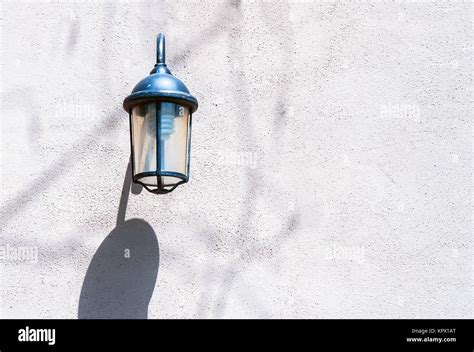 Vintage Street Lamp On The Wall Stock Photo Alamy