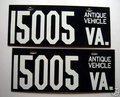 Virginia license plates for antique vehicle/auto--pair | #32350192