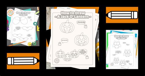 5 Easy Halloween Drawings For Kids With Printable Step By Step Lessons