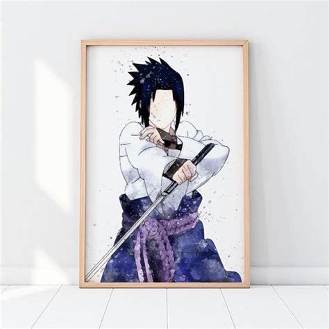 Sasuke Printables Sasuke Prints Sasuke Printable Sasuke Wall Art Sasuke
