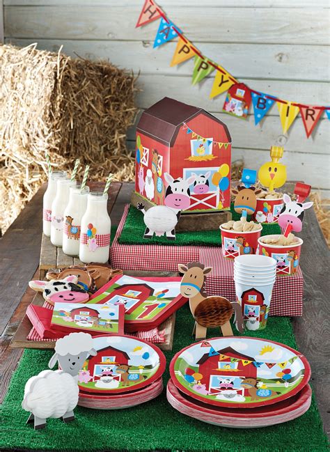 Farmhouse Fun Birthday Party Decorations Paper Plates Cups And Napkins