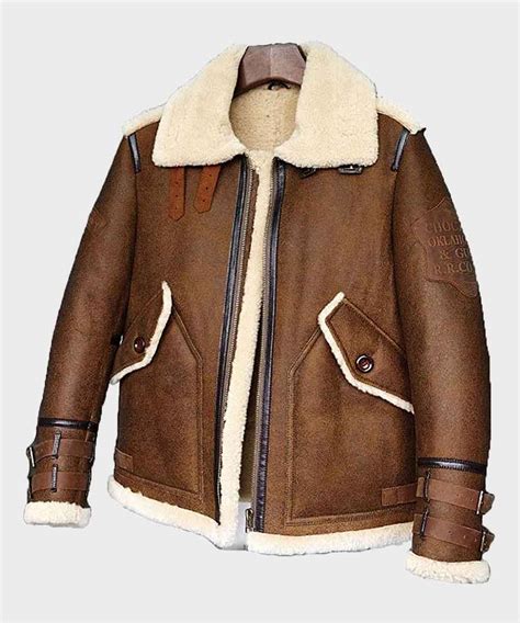 Shearling—real, faux, or sherpa—is the perfect way way to embrace the colder months in comfort. Mens Aviator Shearling Sheepskin B3 Flight Leather Jacket