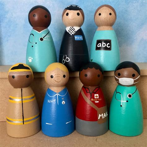 People Who Help Us Occupations Peg Dolls Hand Painted Etsy Uk