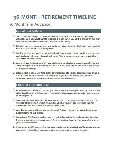 10 Retirement Timeline Templates In Pdf Free And Premium Templates