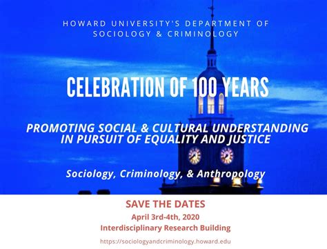 Department Of Sociology And Criminology Howard University Department