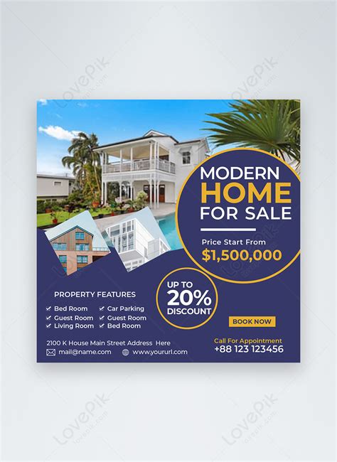 Real Estate Discount Sale Social Media Post Template Imagepicture Free