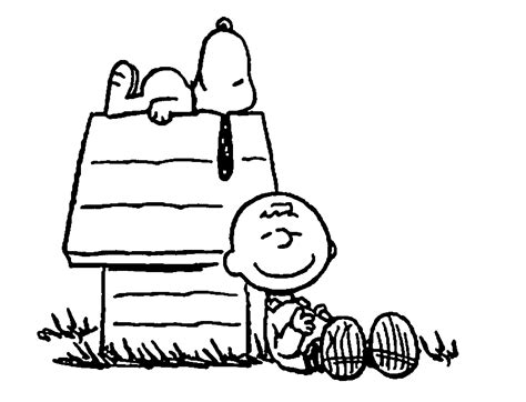 Charlie Brown And Snoopy Peanuts Coloring Page