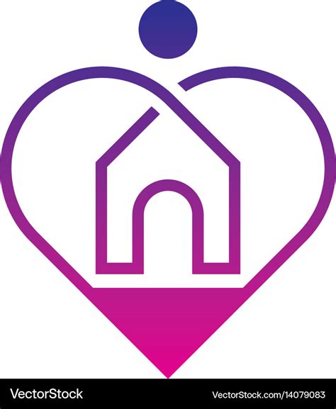 Home Care Logo Design Royalty Free Vector Image