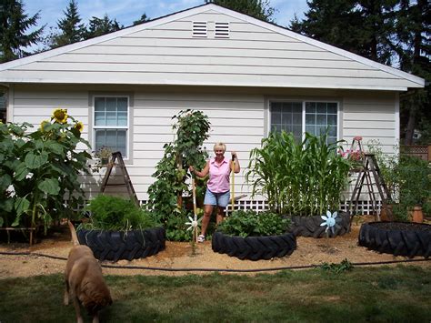 Tractor Tire Raised Beds Landscape Ideas Tire Garden
