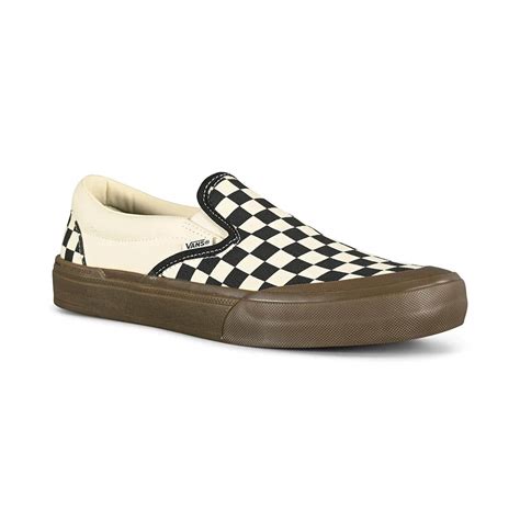 Vans Slip On Bmx Shoes Checkerboard Blackdark Gum Supereight