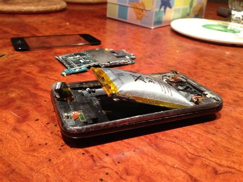 My Iphone Battery Puffed Up Cracking The Motherboard In The Process