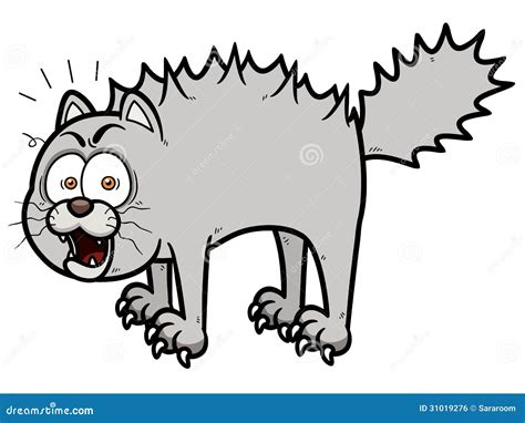 Scared Cartoon Cat Stock Vector Illustration Of Humor 31019276
