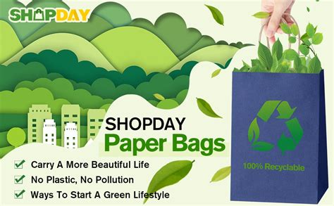 Shopday Navy Blue Paper T Bgas Small Kraft Paper Bags