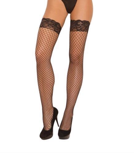 Lace Top Fence Net Thigh Highs Silicone Stay Ups Diamond Stockings Hosiery EBay