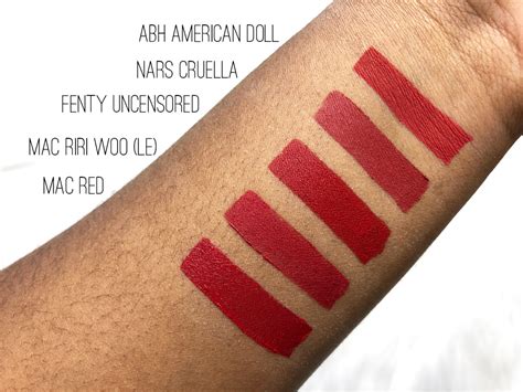 Fenty Beauty Stunna Lip Paint In Uncensored Swatches On Dark Skin