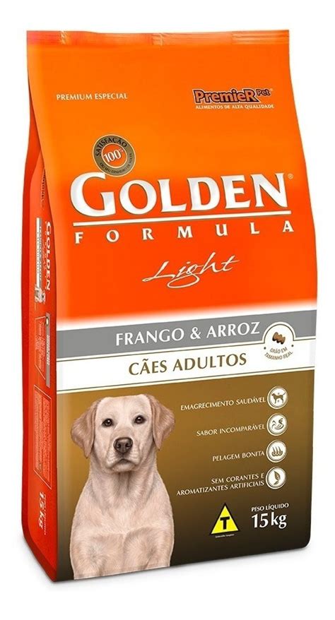 Ração Golden Cães Adultos Light Frango E Arroz 15kg R 11999 Em