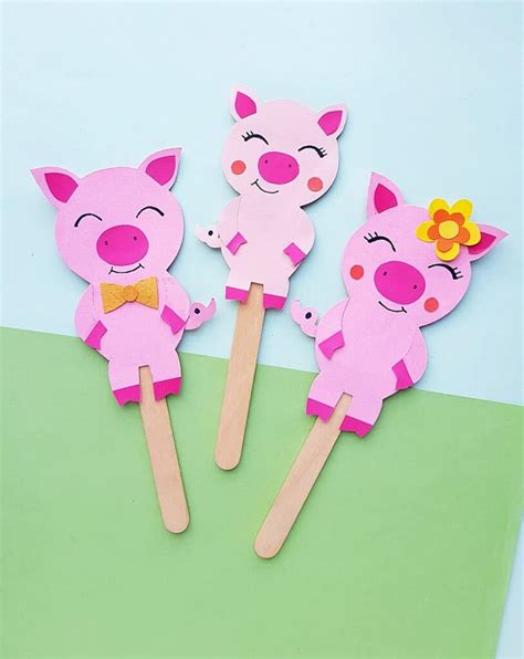 All the time they could hear the sound of the wolf climbing the tree and then walking along the roof. Three Little Pigs Craft