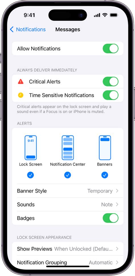Change Message Notifications On Iphone Apple Support