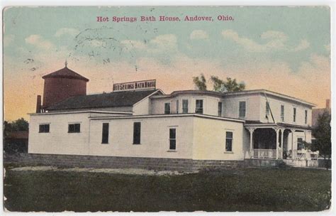 1911 Andover Ohio Postcard Hot Springs Bath House Ashtabula County